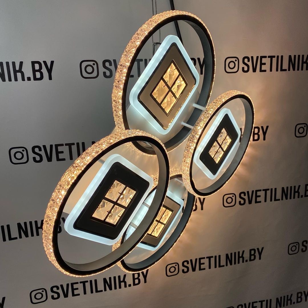 Светильник светодиодный 7053/4 WT+BK