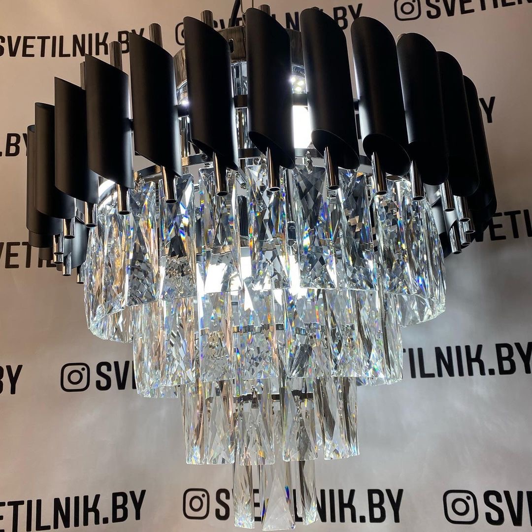 Люстра 1762/6+4 CR+BK