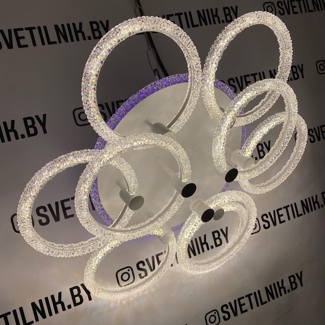 Светильник светодиодный 8024/6+3 WT фото 3