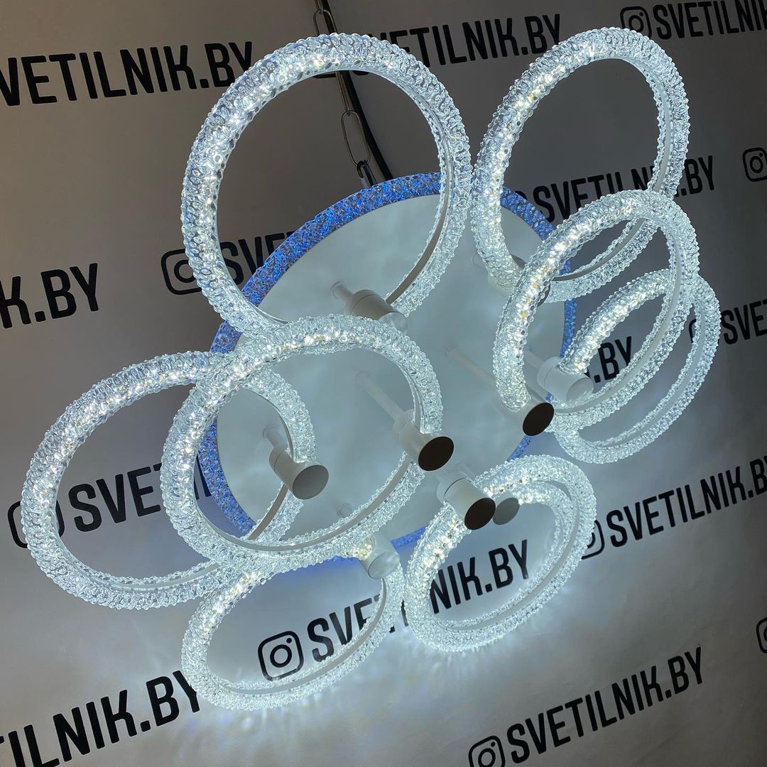 Светильник светодиодный 8024/6+3 WT фото 2