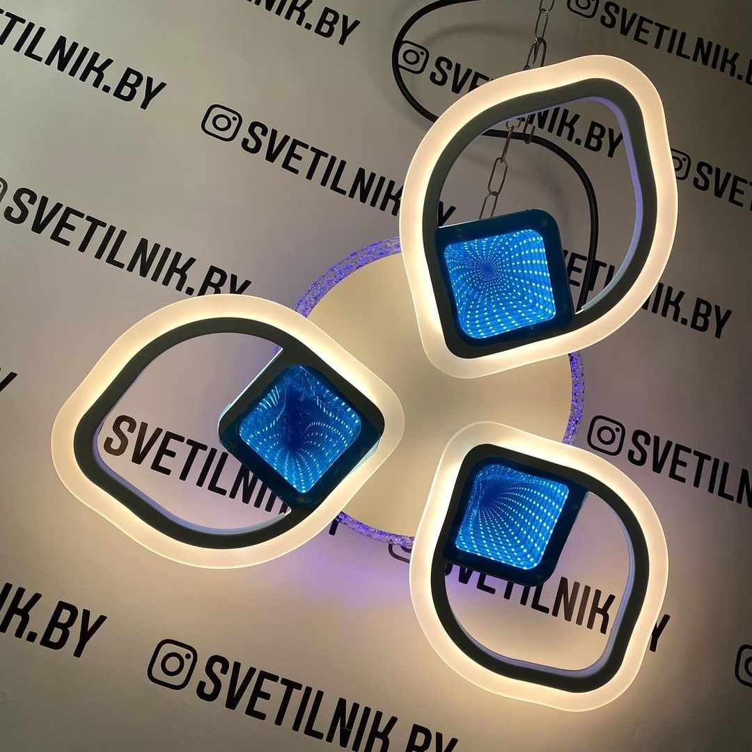 Светодиодный светильник с ДУ❤️20437/3 WT