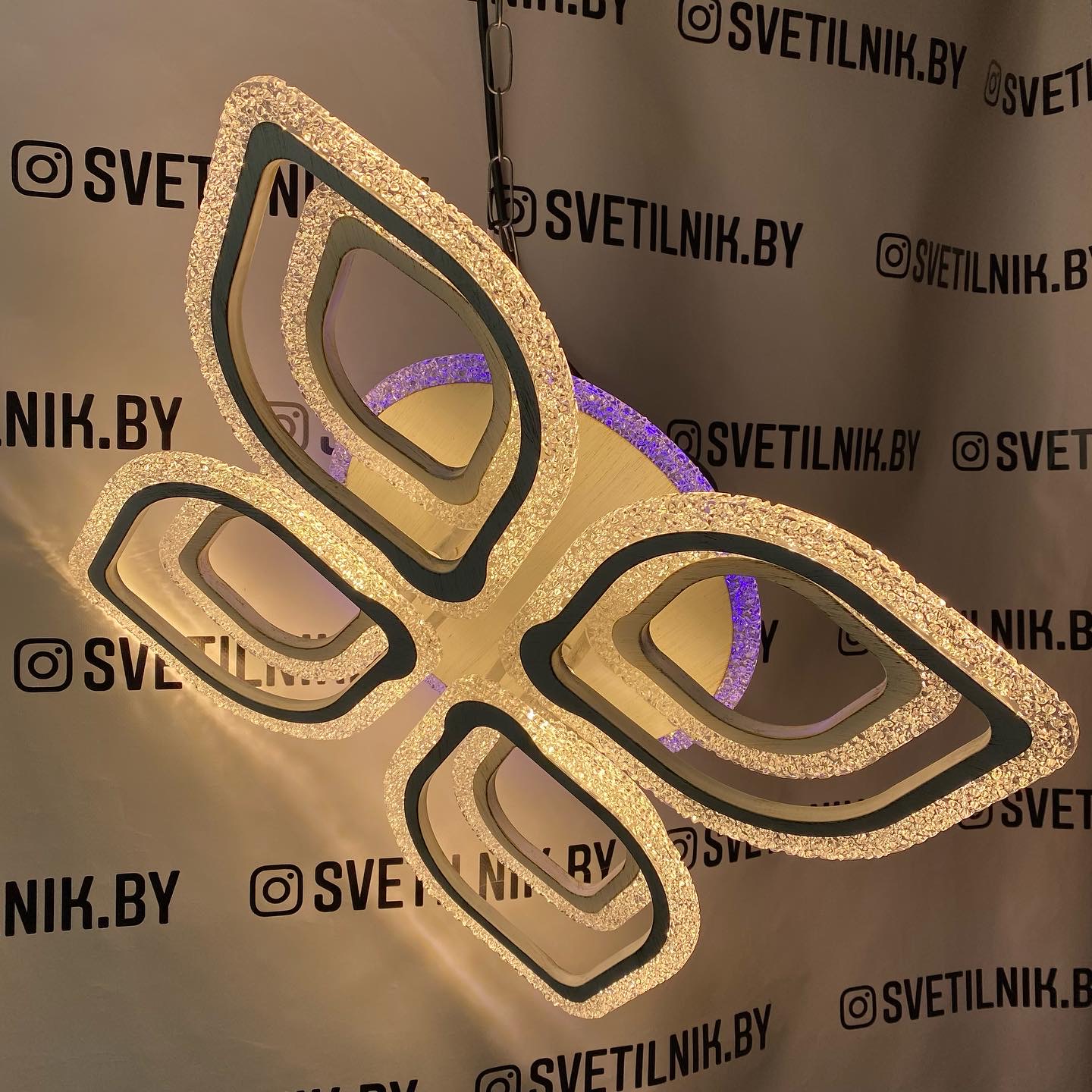 Умный Светодиодный светильник с возможностью управления смартфоном и пультом ДУ 8013/4+4 WT