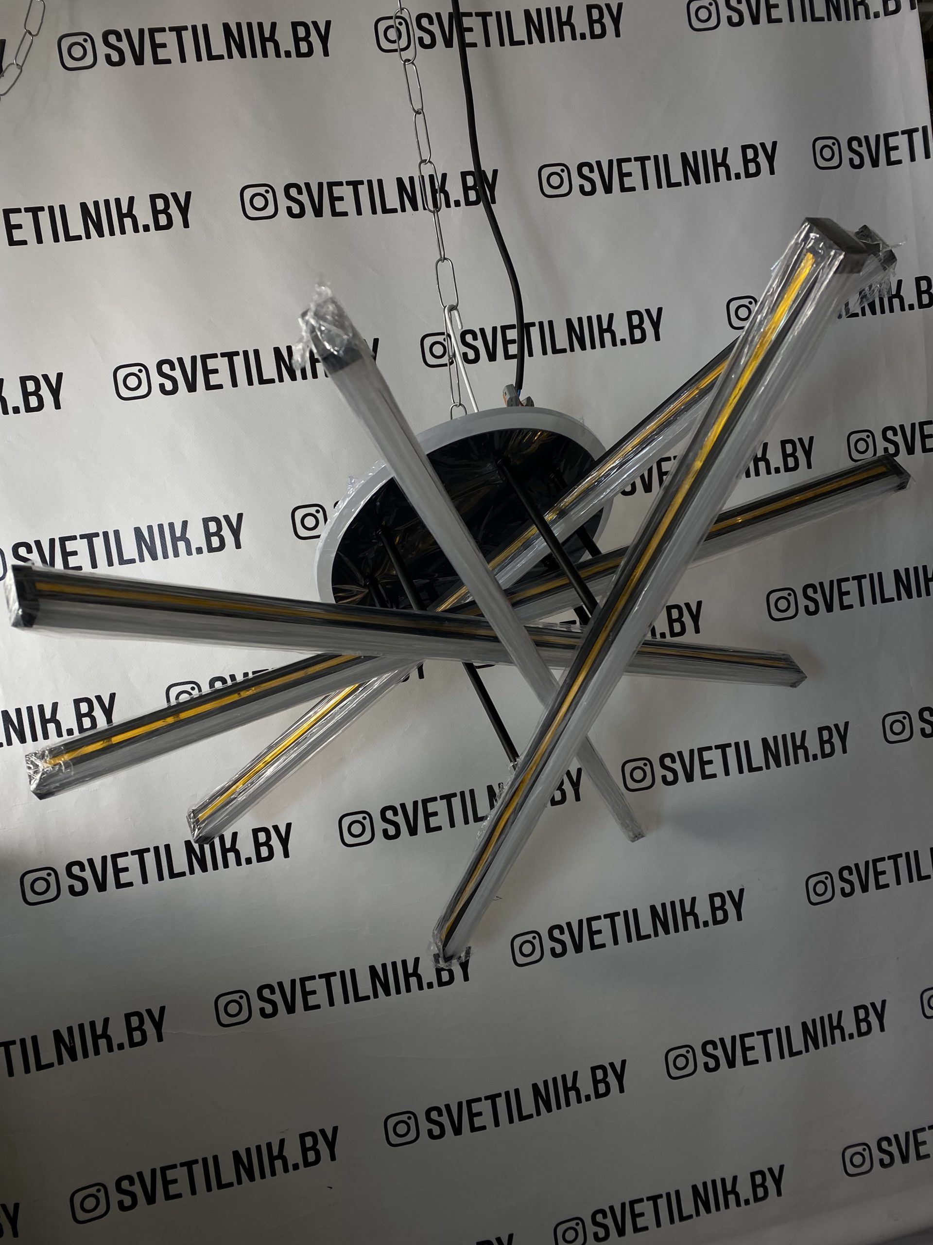 Умный Светодиодный светильник с возможностью управления смартфоном и пультом ДУ 7676/5А BK+FG — изображение 4