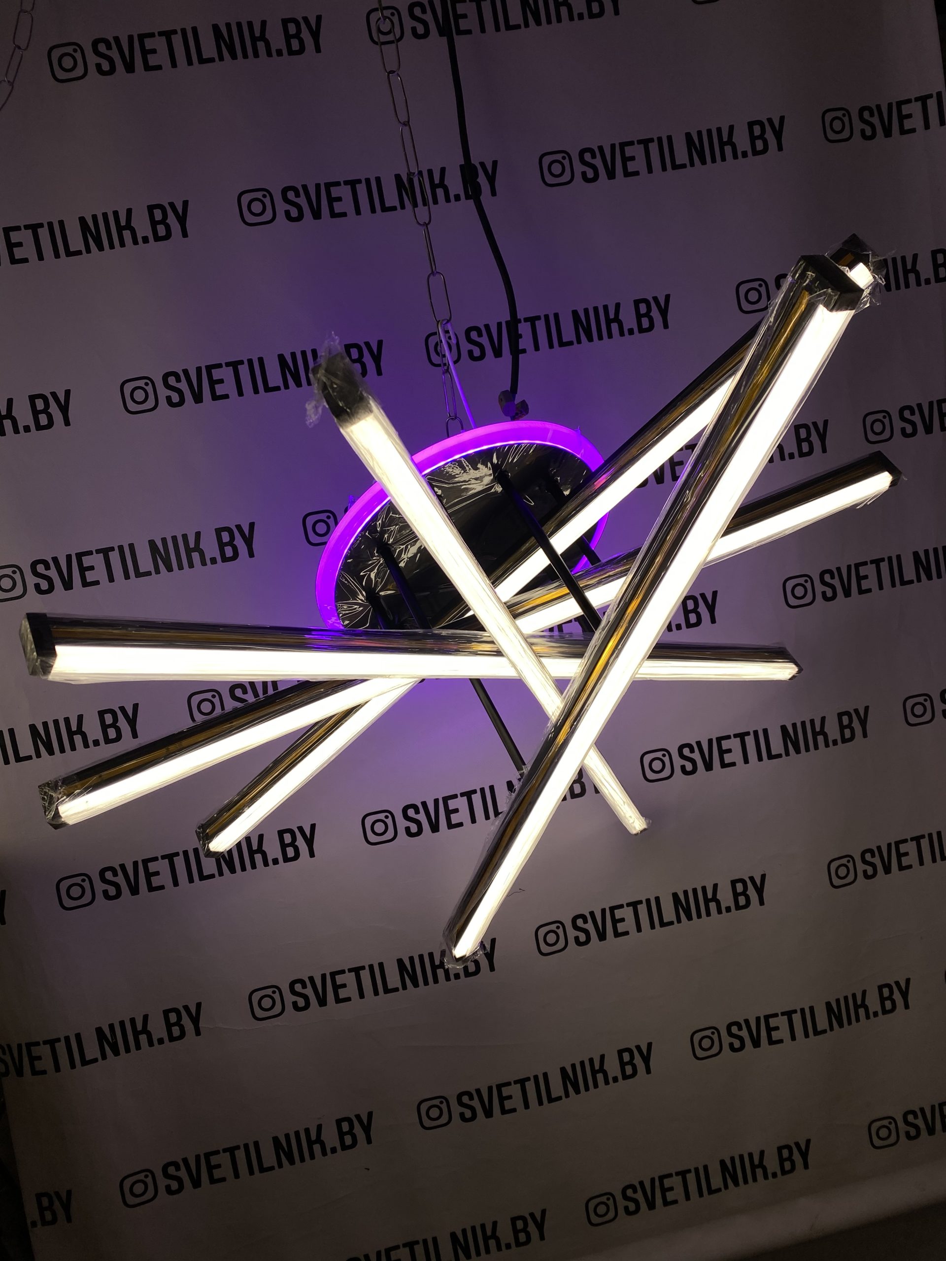 Умный Светодиодный светильник с возможностью управления смартфоном и пультом ДУ 7676/5А BK+FG — изображение 3