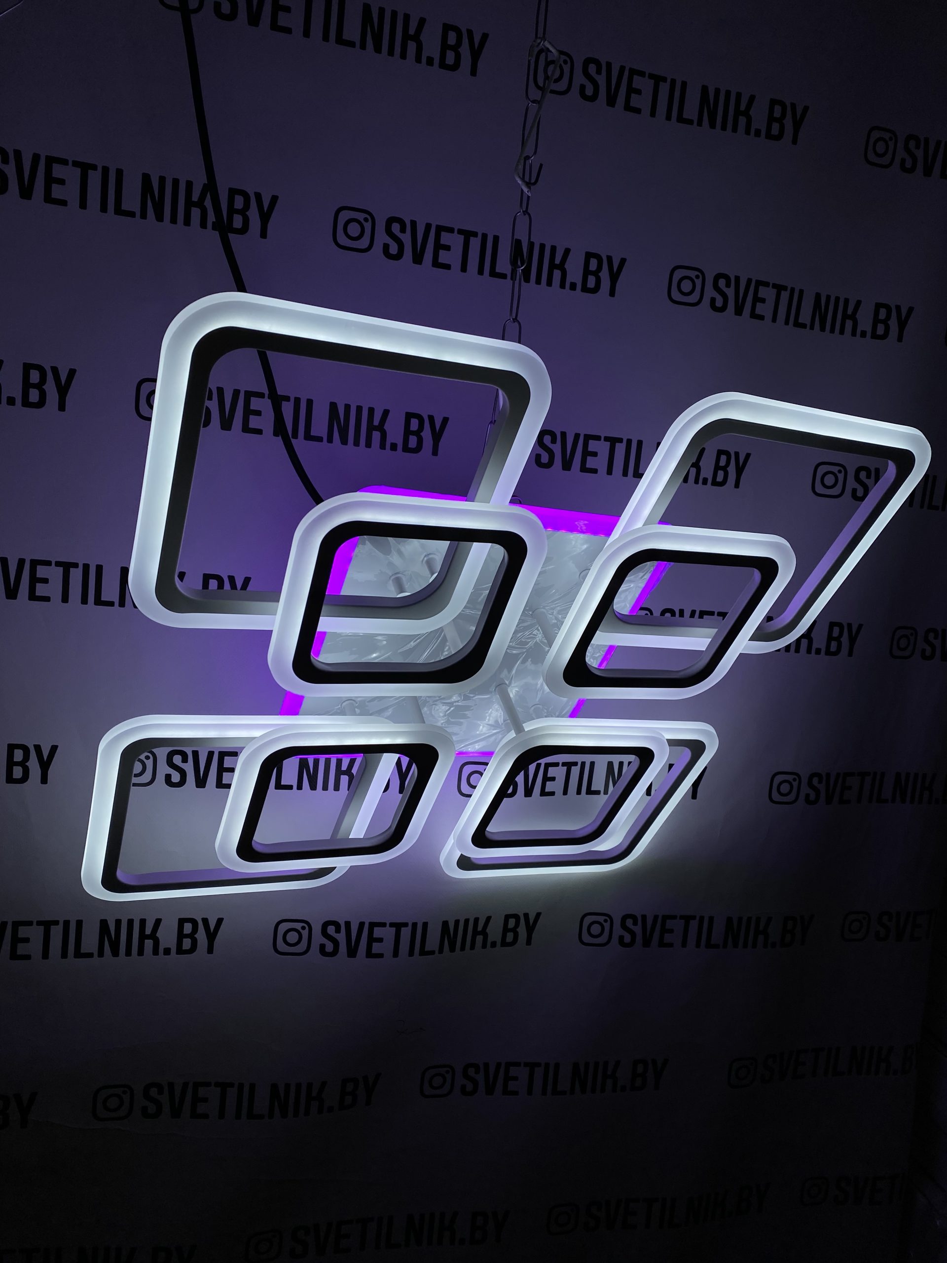 Светодиодный светильник с возможностью управления смартфоном и пультом ДУ 7502/4+4 WT — изображение 3