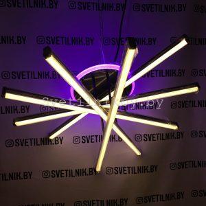 Светодиодный светильник с возможностью управления смартфоном и пультом ДУ 7676/5 BK+CR