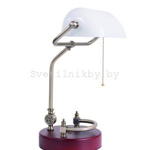 НАСТОЛЬНАЯ ЛАМПА NewRgy T2684/1W AB+WOOD+WH