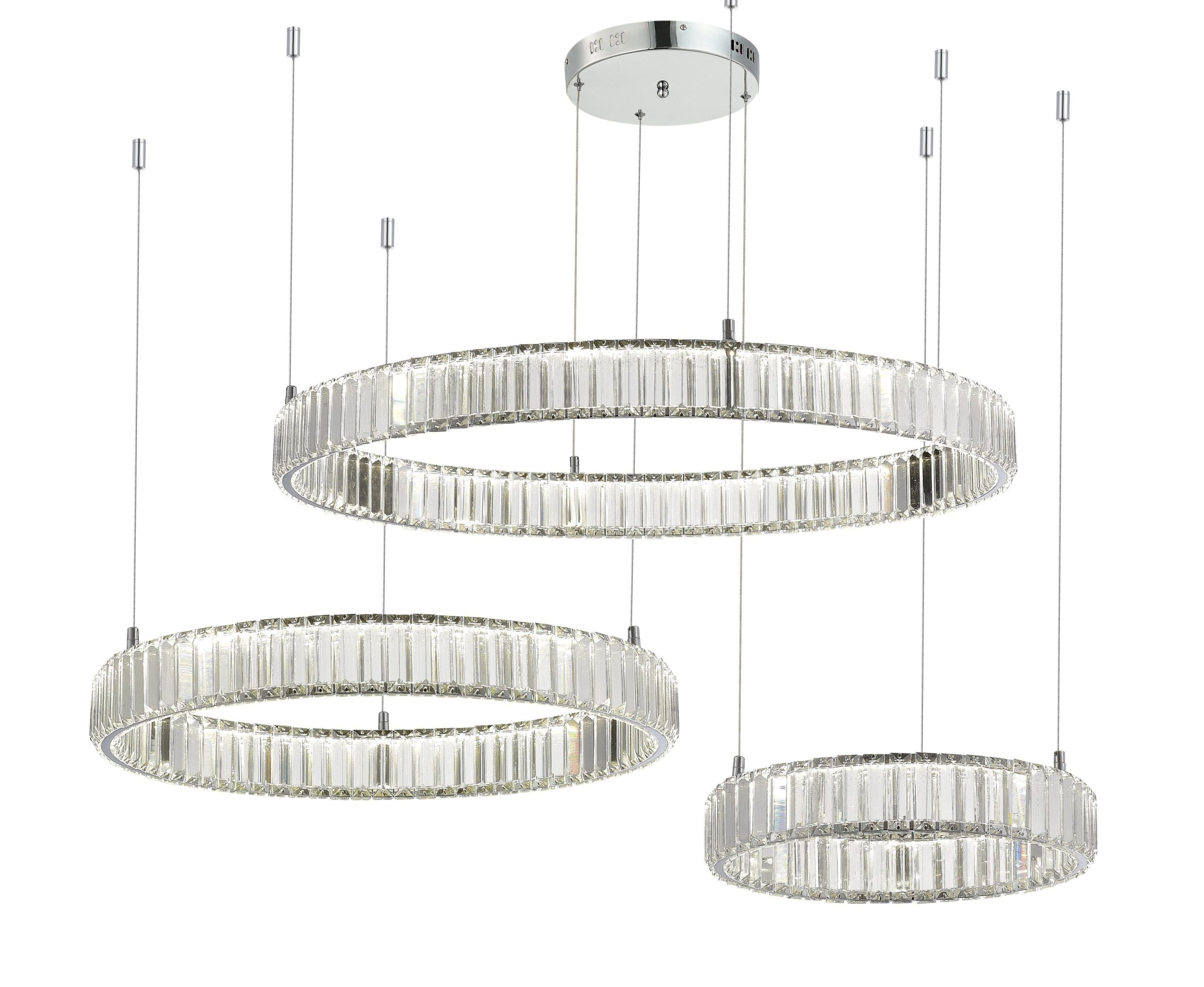 Светильник светодиодный LED NewRgy 2107A-DW-40+60+80 CHROME