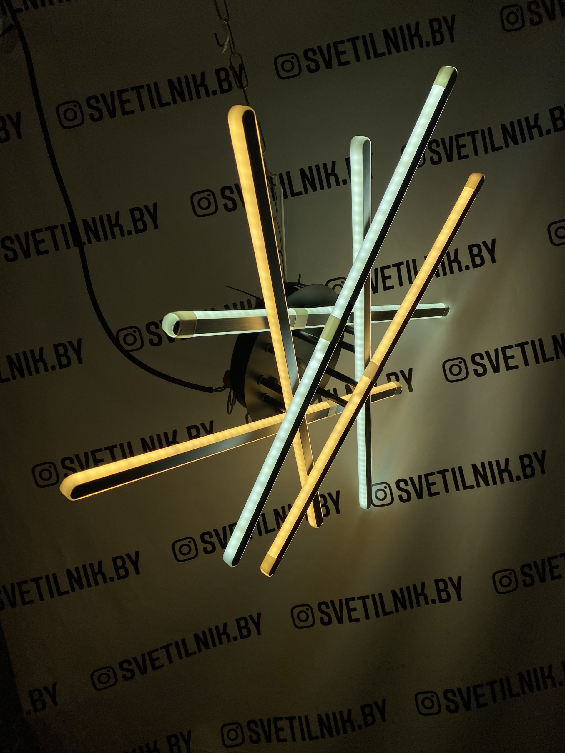 Светильник светодиодный с пультом ПДУ 08855/6 BK+GY