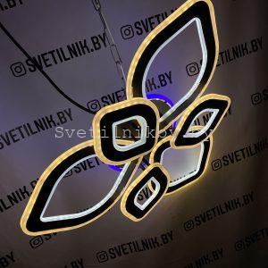 Светильник светодиодный с пультом ДУ 7518/3+3 BK+FG