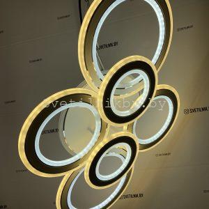 Умный Светодиодный светильник с возможностью управления пультом ДУ   7202/6 WT+CR