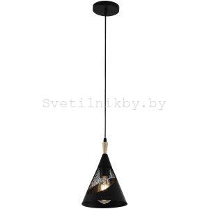 Люстра подвесная 03250-3.9-01 BK+WOOD