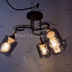 Светильник потолочный 4862/3 BK+ GD