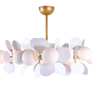 Люстра классическая подвесная 2659A/12 SPRAY PAINT BRASS+WHITE