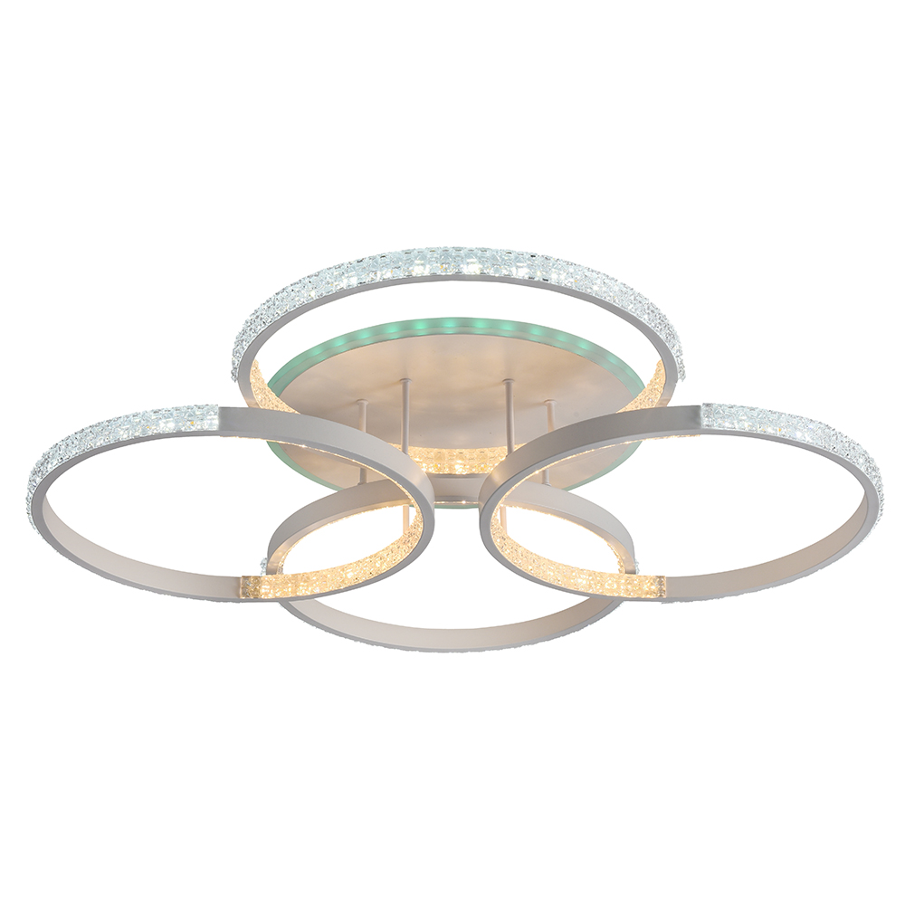 Светильник светодиодный 8047/4 WHT 136W+8W RGB-3