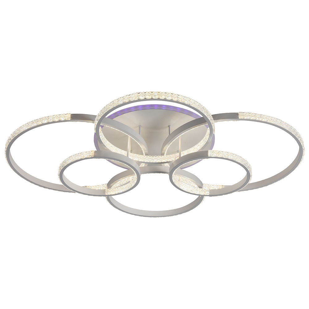 Светильник светодиодный 8047/6 WHT 212W+10W RGB-2