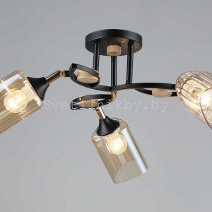 Люстра классическая 5076/3 BK+WOOD