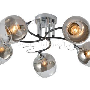 ЛЮСТРА 29055/5 CHROME+BLACK