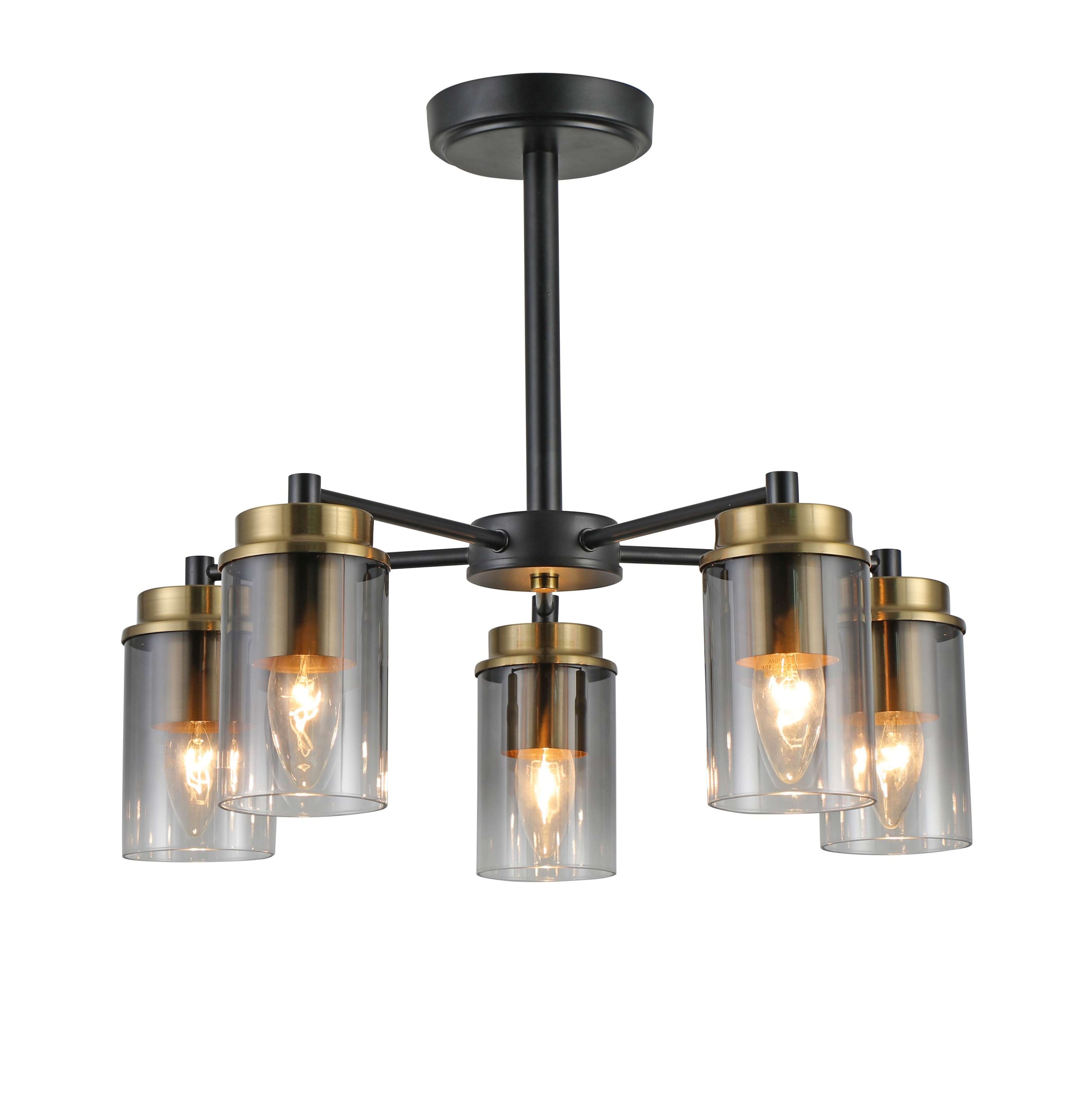 ЛЮСТРА 85712/5 COPPER+BLACK