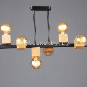 ЛЮСТРА 6428/8 BK+WOOD
