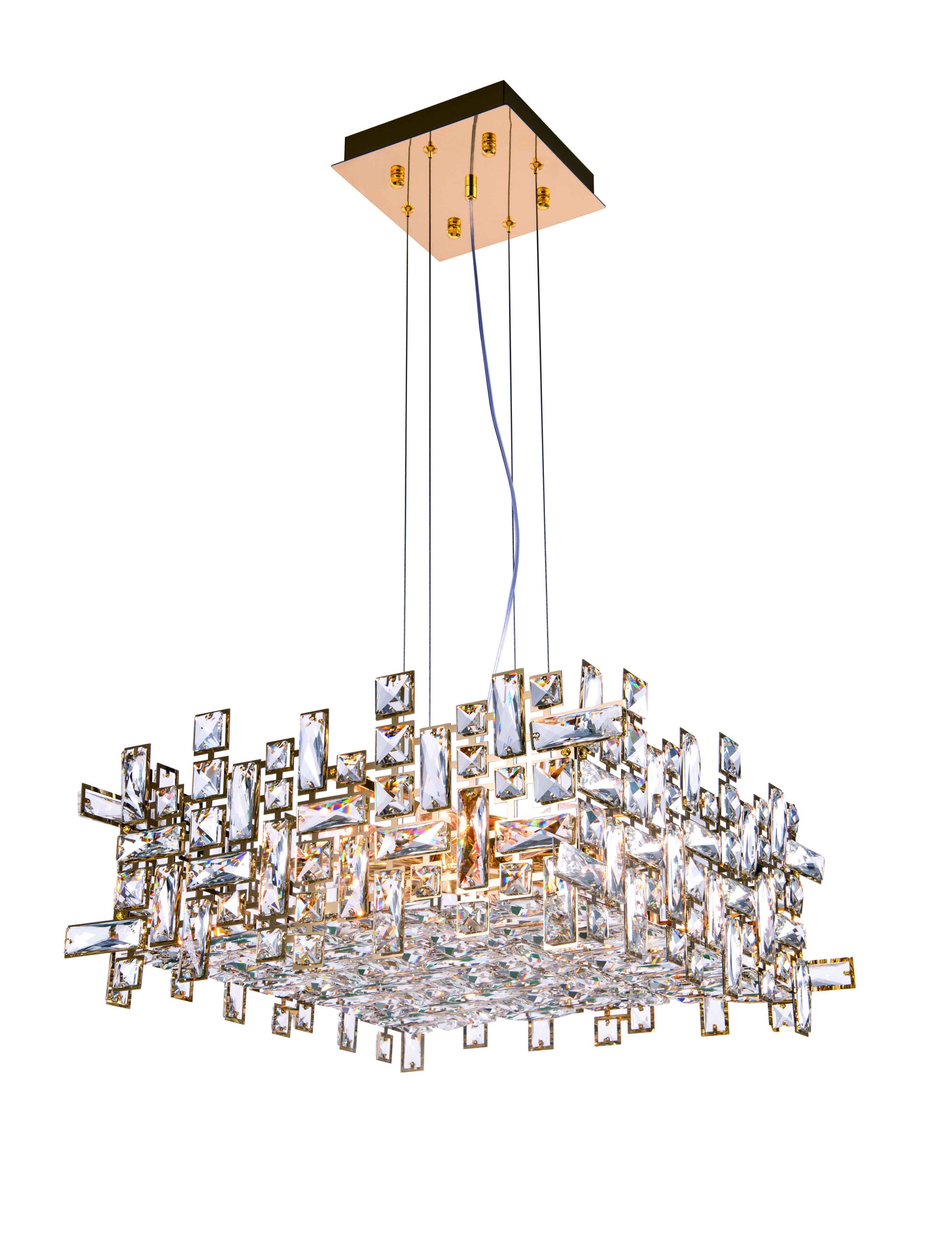 Люстра хрустальная 2874E/8A GOLD+CLEAR