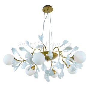 Люстра подвесная 2740A/6 SPAY PAINT ЛАТУНЬ+БЕЛЫЙ