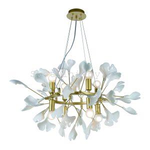 Люстра подвесная 5746A/8 SPRAY PAINT BRASS+WHITE