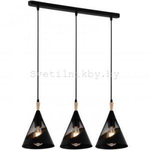 Люстра 03250-3.9-03 BK+WOOD