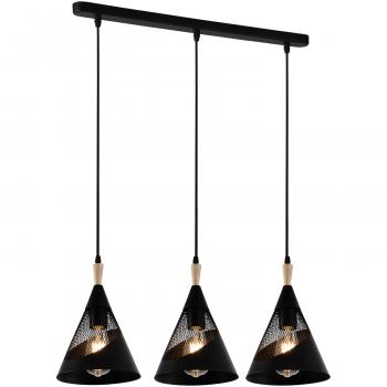 Люстра 03250-3.9-03 BK+WOOD