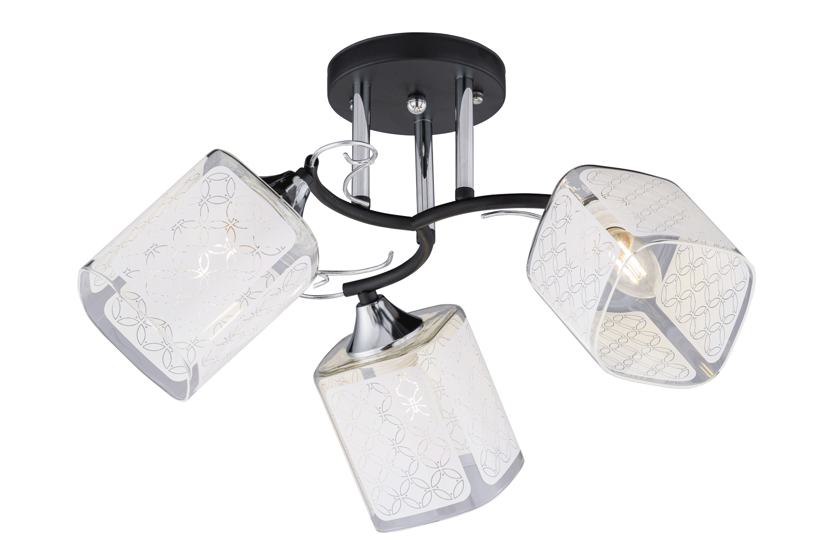 Люстра 1128/3 BK+CH